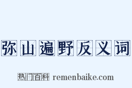 弥山遍野反义词是什么意思的图片